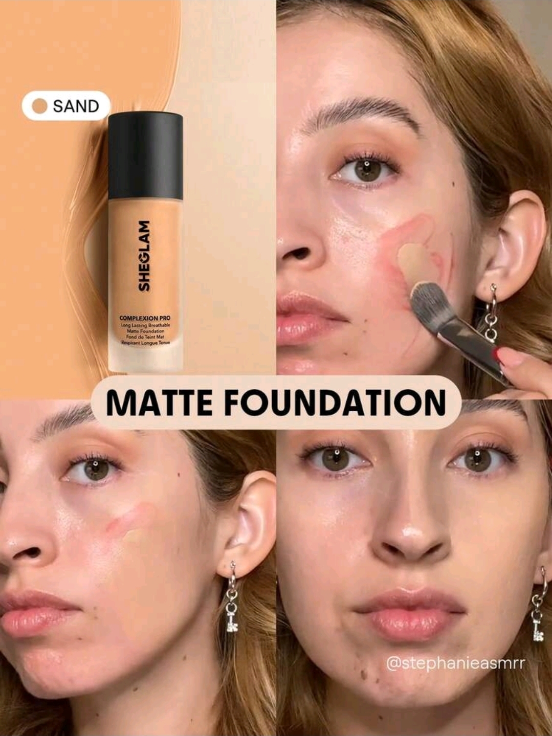 SHEGLAM Matte Foundation-Sand Makeup, WMU-0023