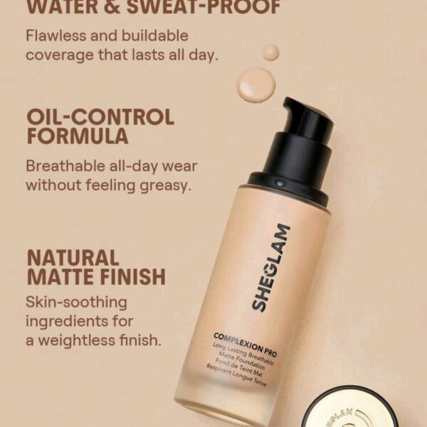 SHEGLAM Matte Foundation-Sand Makeup, WMU-0023