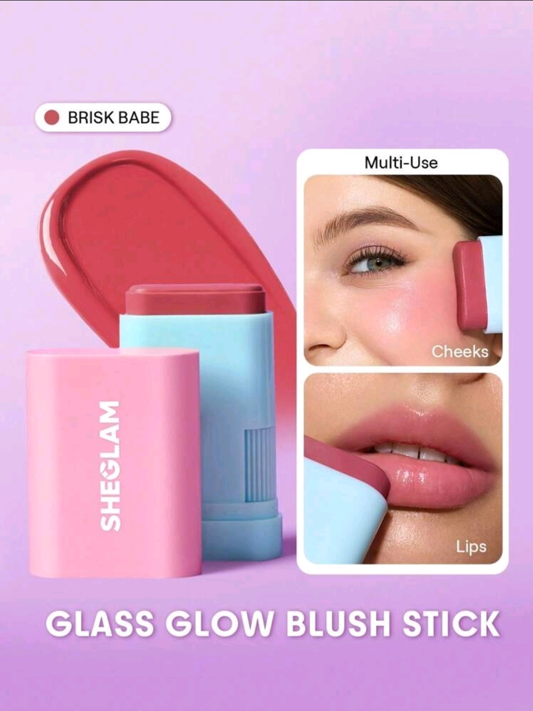 SHEGLAM Glow Blush Stick ( Brisk Baba ) Makeup, WMU-0025