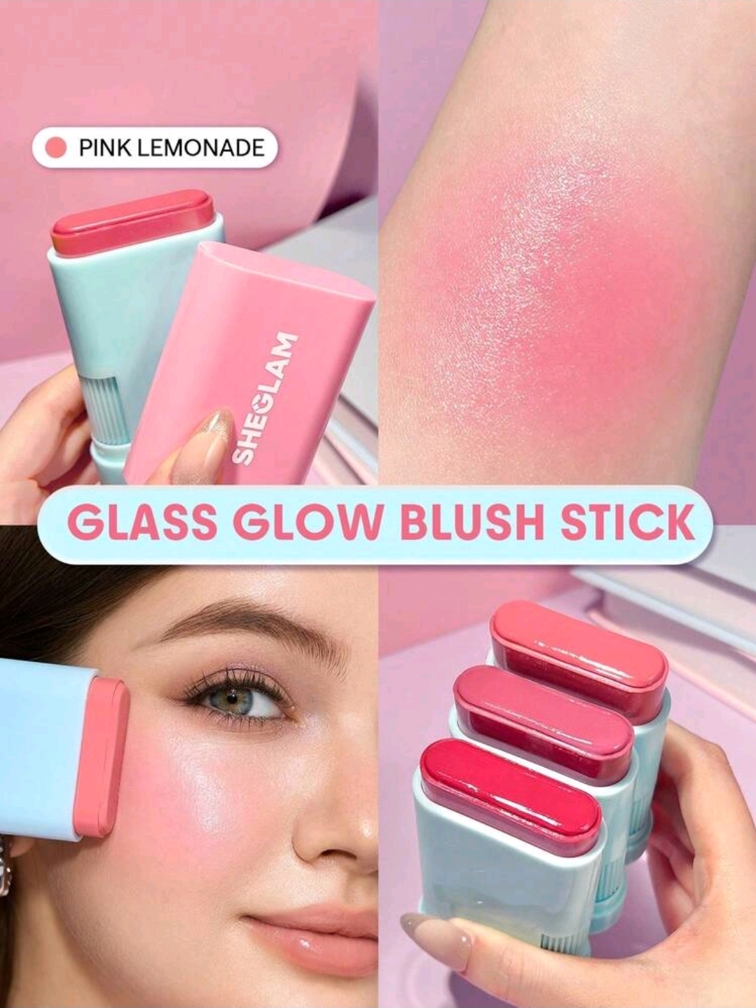 SHEGLAM Glow Blush Stick ( Pink Lemonade ) Makeup, WMU-0026