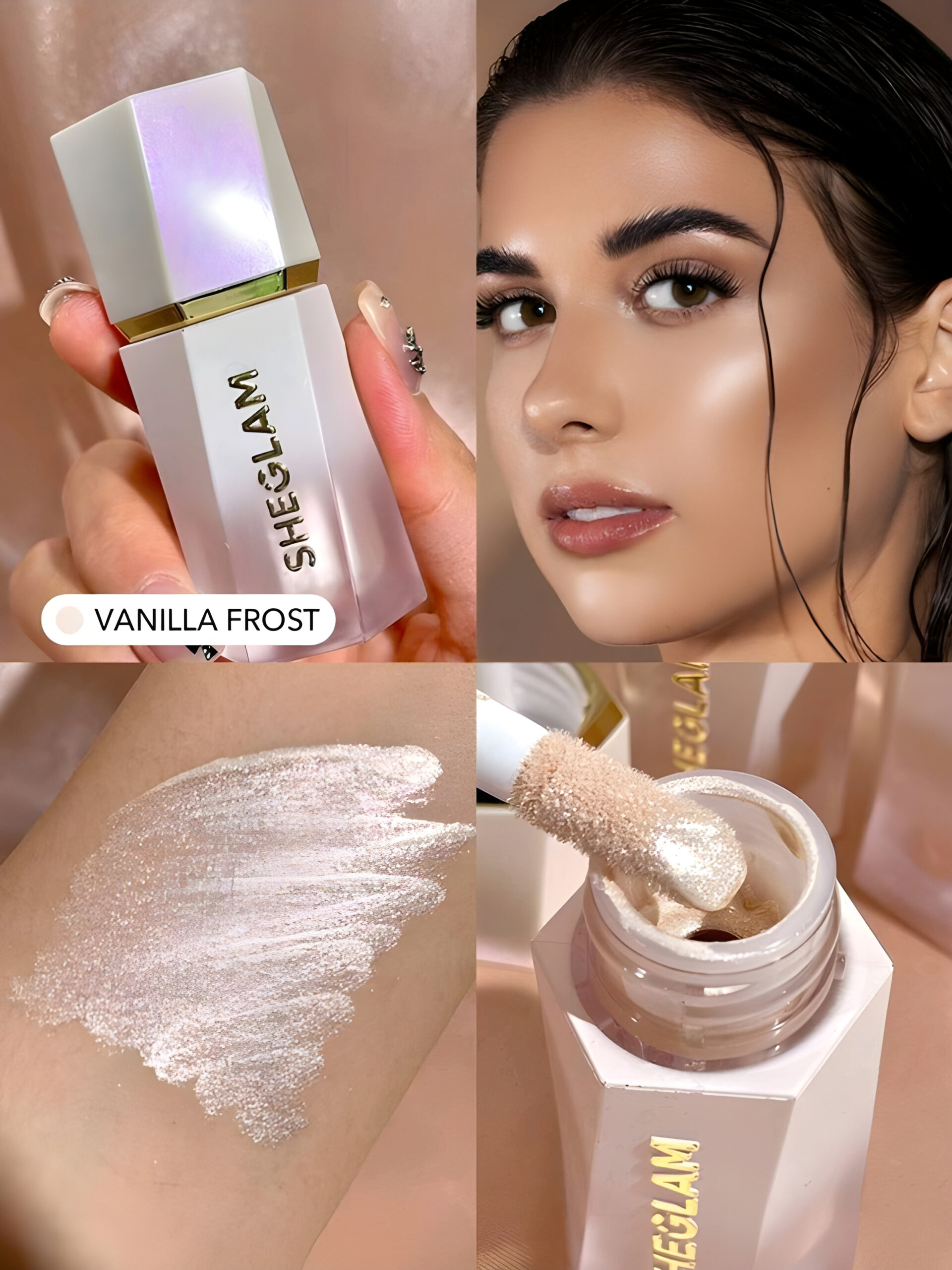SHEGLAM Glow Bloom Liquid Highlighter-Vanilla Makeup, WMU-0018