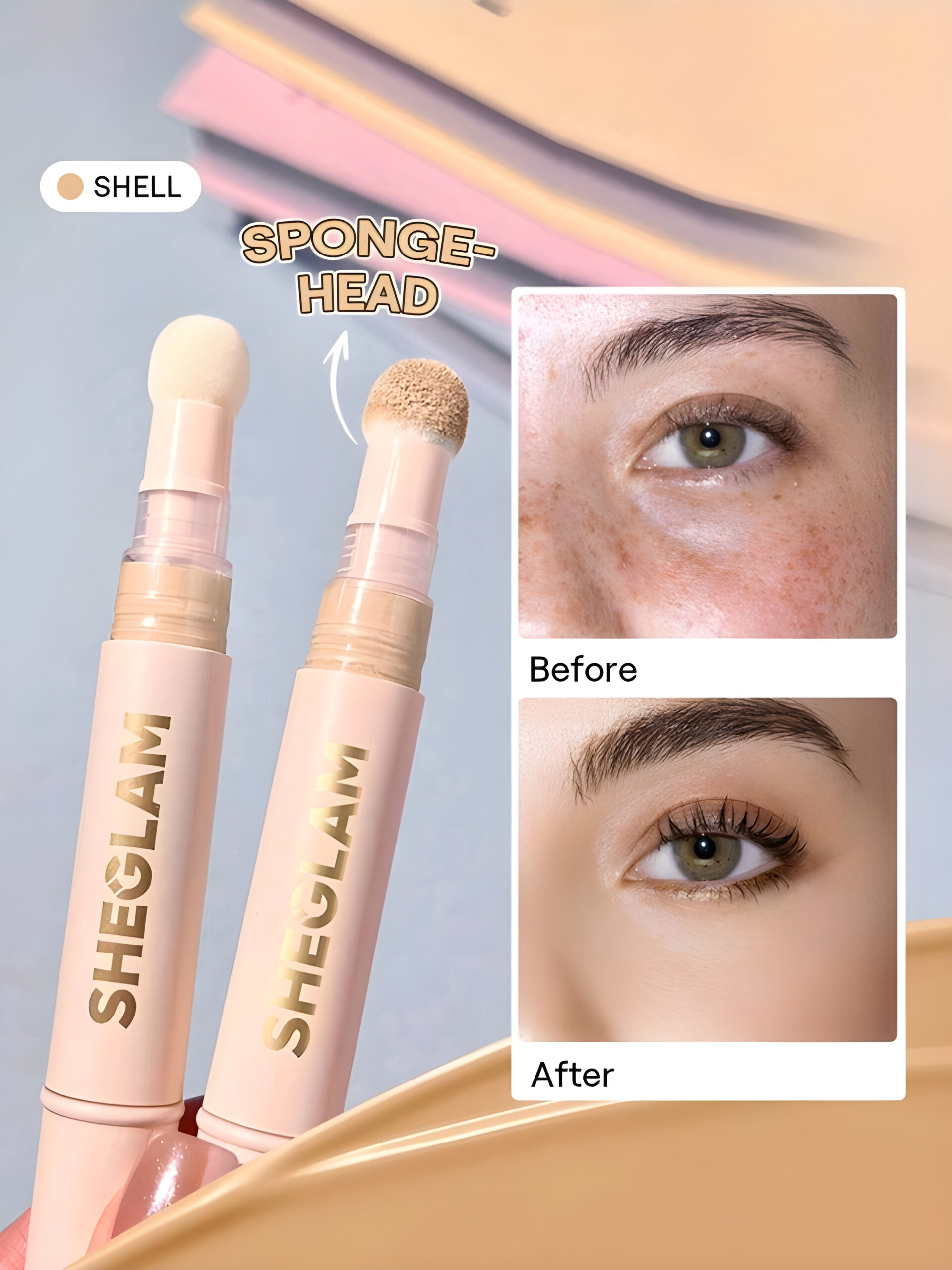 SHEGLAM Concealer-Shell Beauty Cosmetic Makeup, WMU-0016